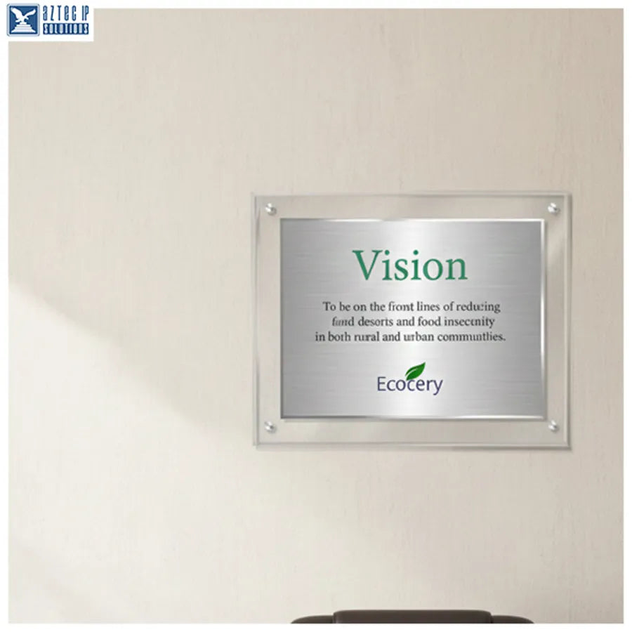 Silver Gold White HD Plate Plaque