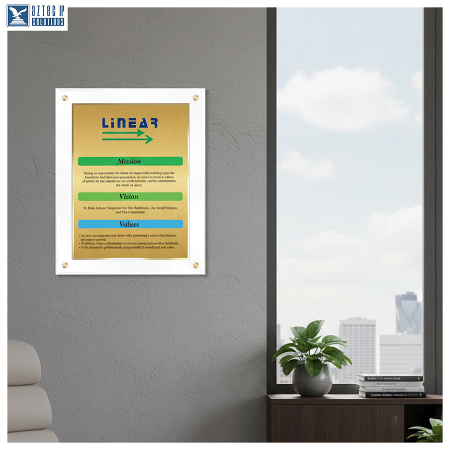 Mission Statement Plaque - WhiteLucite® Wht-MS912