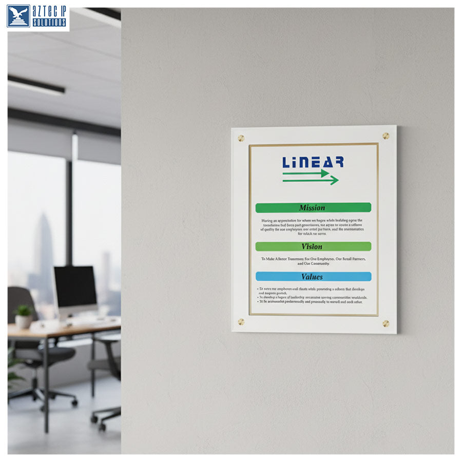 Mission Statement Plaque - WhiteLucite® Wht-MS912