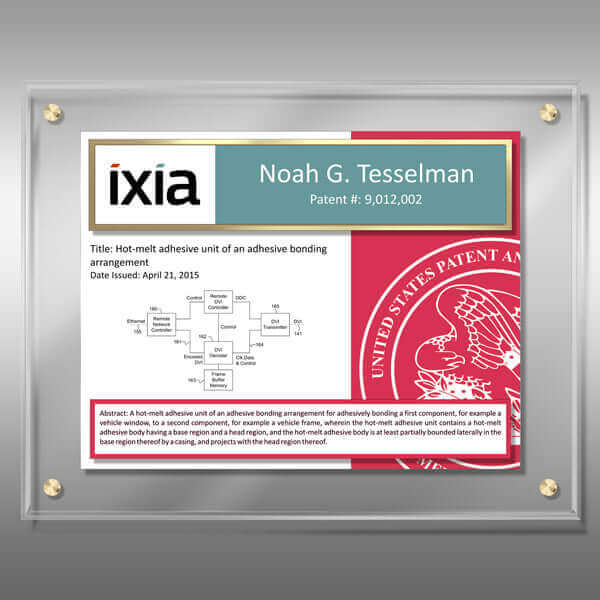 Custom Lucite patent plaque
