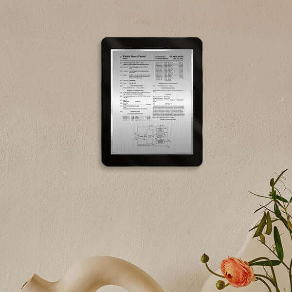 black patent plaque