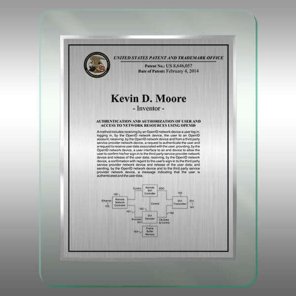 modern office patent display