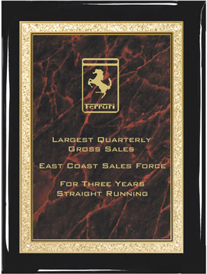 corporate award plaque