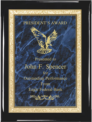 laser engraved award plaque