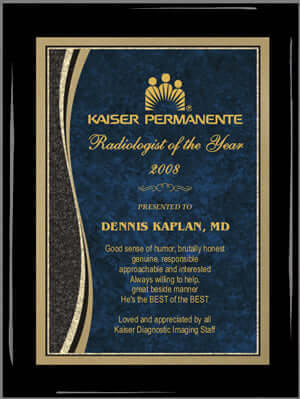 marble finish recognition plaque