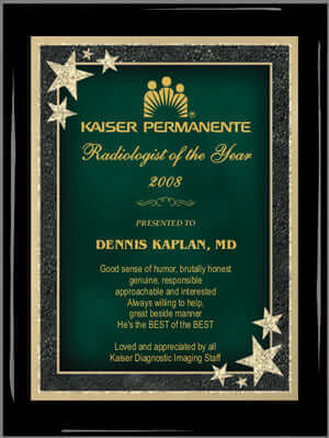 engraved corporate plaque