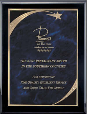 Black piano finish plaque