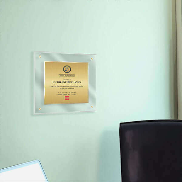 square acrylic plaque