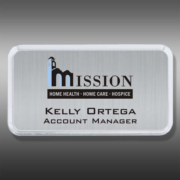 Name Tag-Rounded NT15B3-CFR Silver