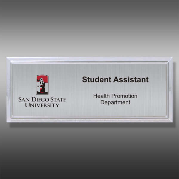 Name Tag-Rectangle NT1B3-CF Silver