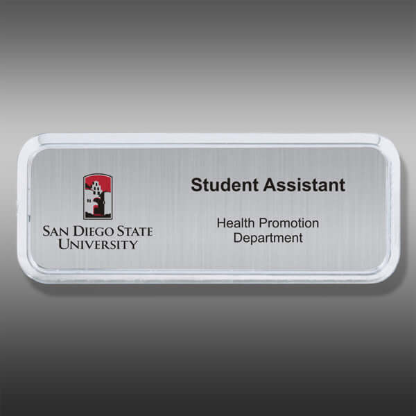 Name Tag-Rounded NT1B3-CFR Silver