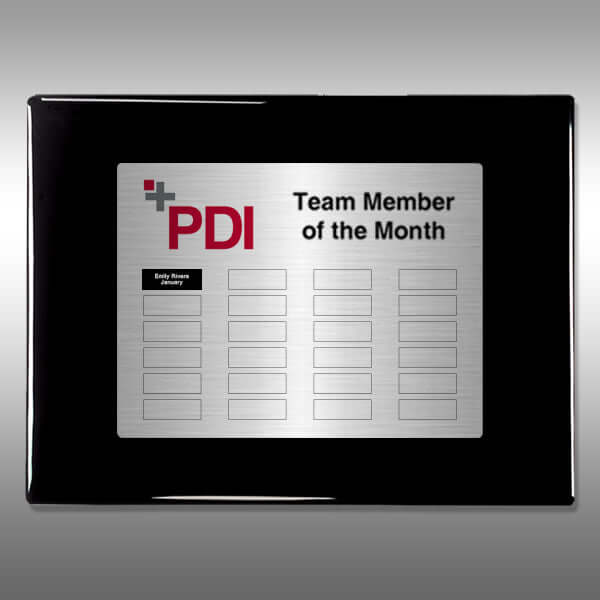 piano team recognition plaque