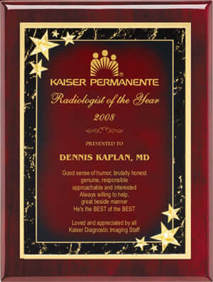 Corporate recognition plaque