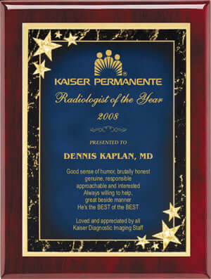 Piano finish recognition plaque