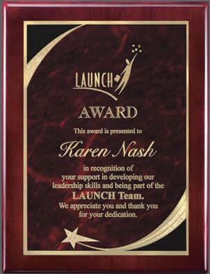 Shooting star plaque design