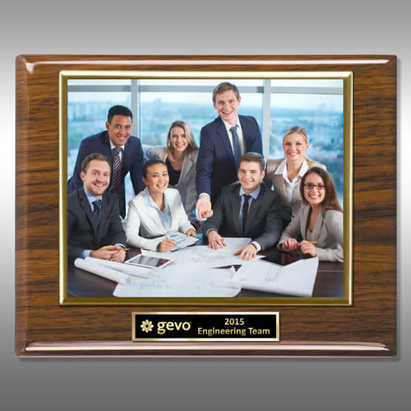 Photo Plaque-Walnut WP-FP13BBS Gold-H