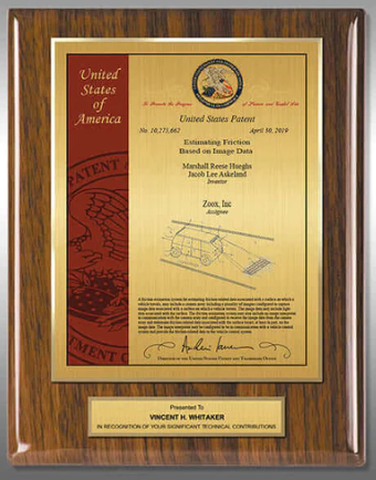 Patent Plaque Material: Wood