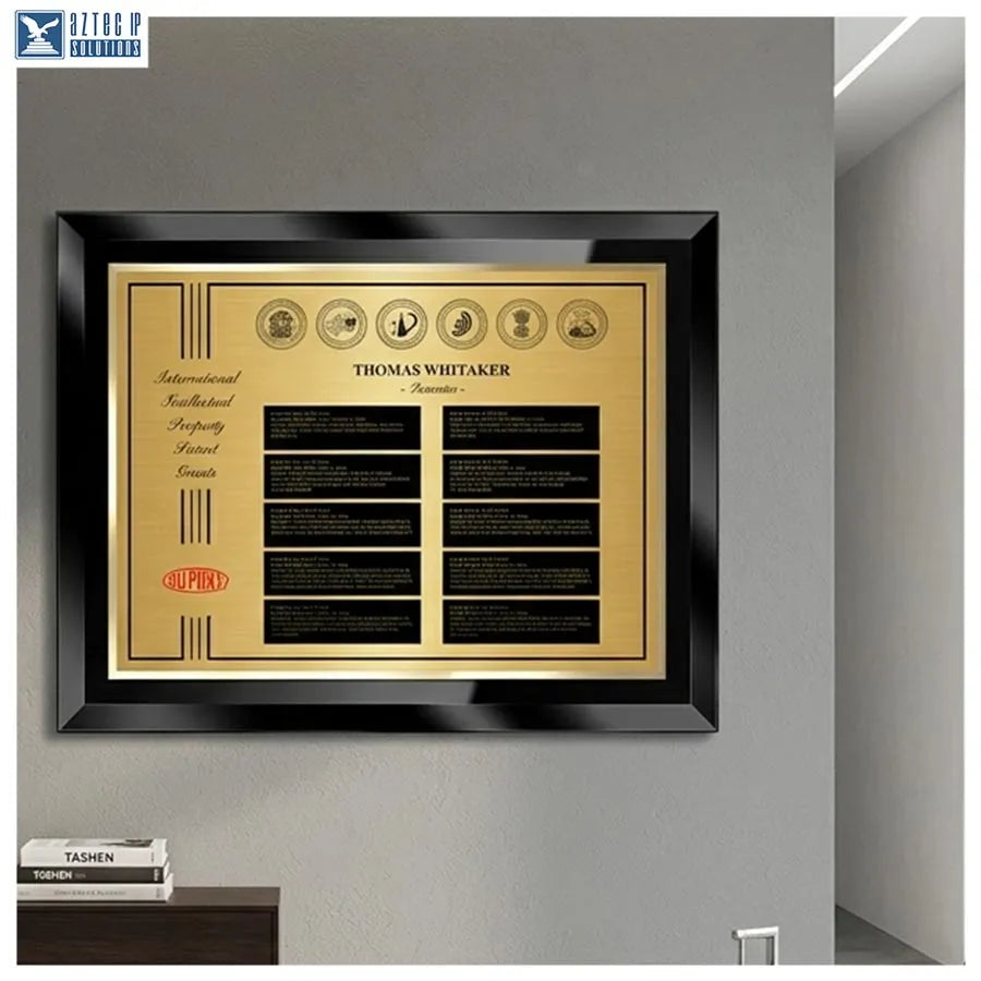 Patent recognition plaque