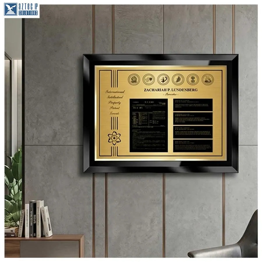 black glass plaque
