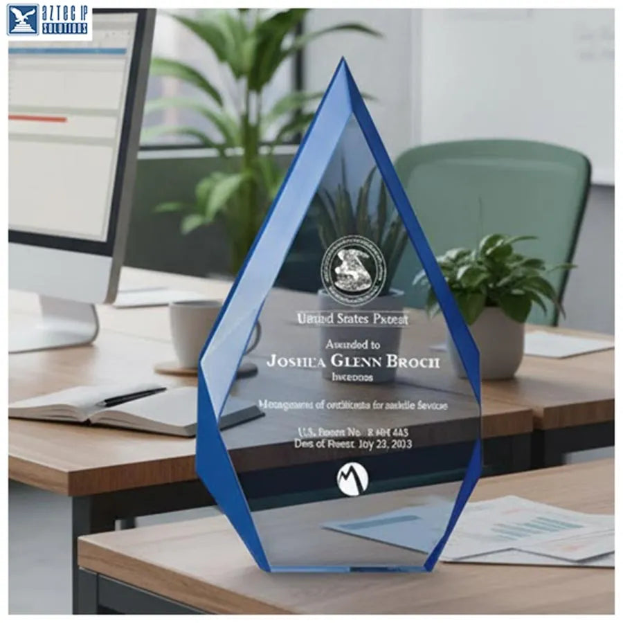 Patent award acrylic