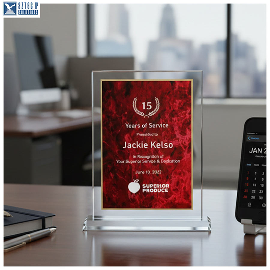 Red marble award