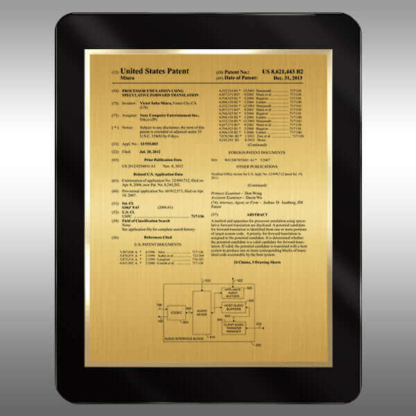 Patent Plaque - ABk1-SuS-R14 Front Page