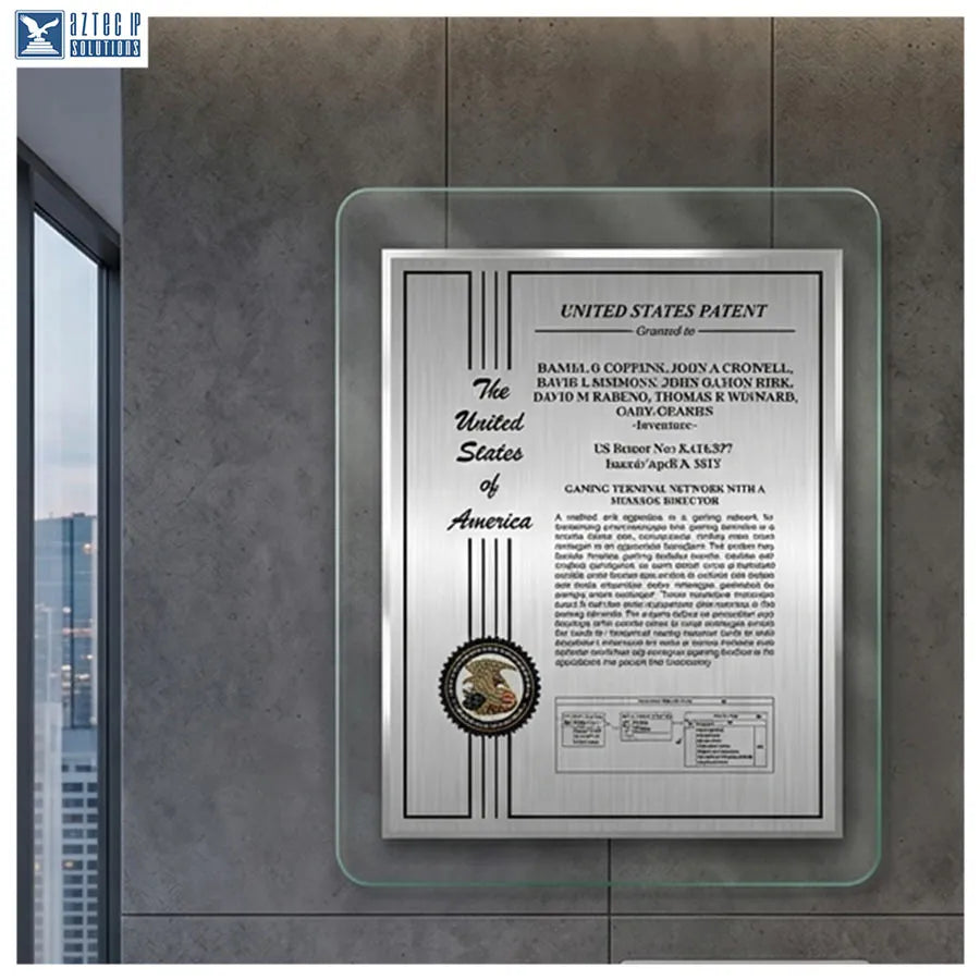 modern office patent display