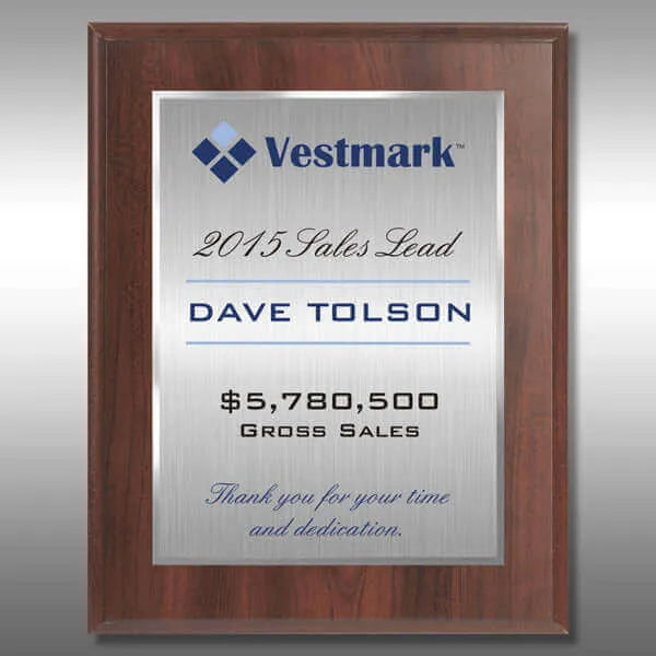 Personalized award plaque