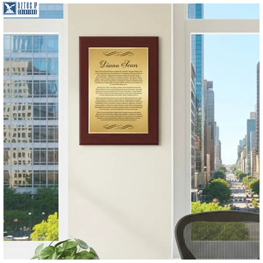 Custom recognition plaque