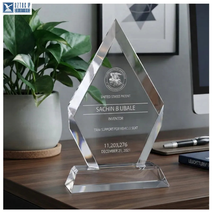 Diamond-shaped desk award
