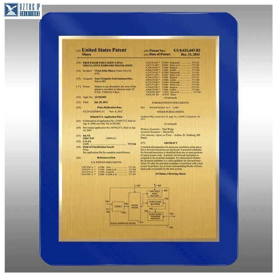 Layout 1 | Patent Front Page - AirLucite® Patent Plaque