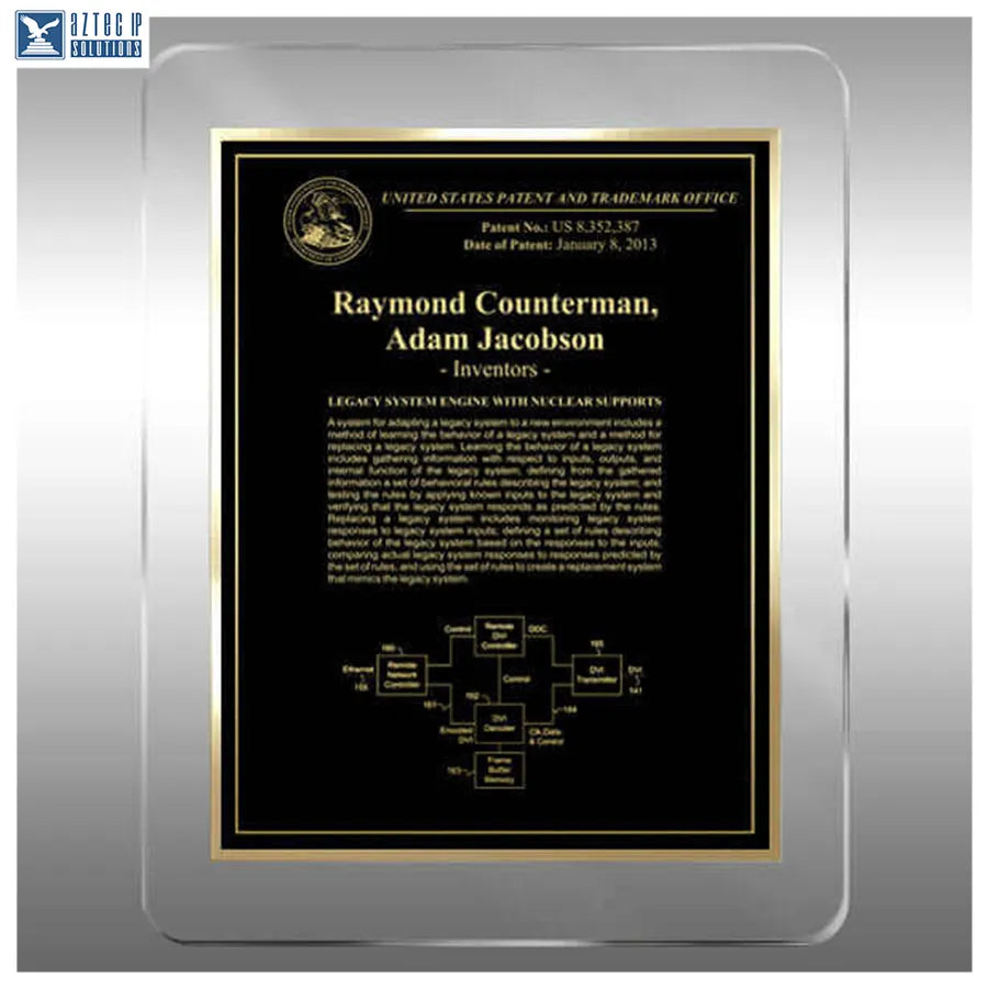 AirLucite® Prestige Patent Plaque AC1-EnBkG-R14