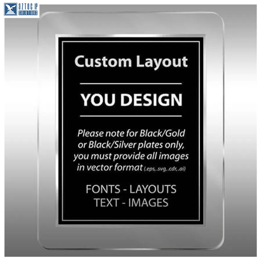 AirLucite® Prestige Patent Plaque AC1-EnBkG-R14