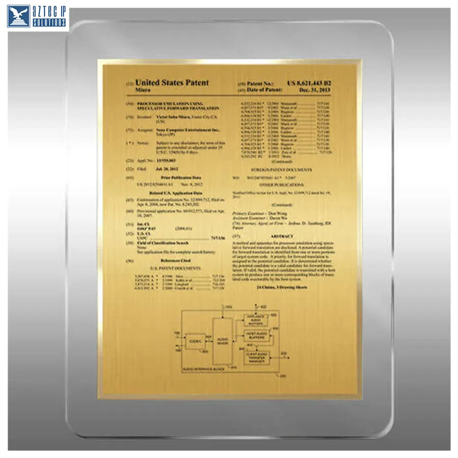 Layout 1 | Patent Front Page - AirLucite® patent plaque