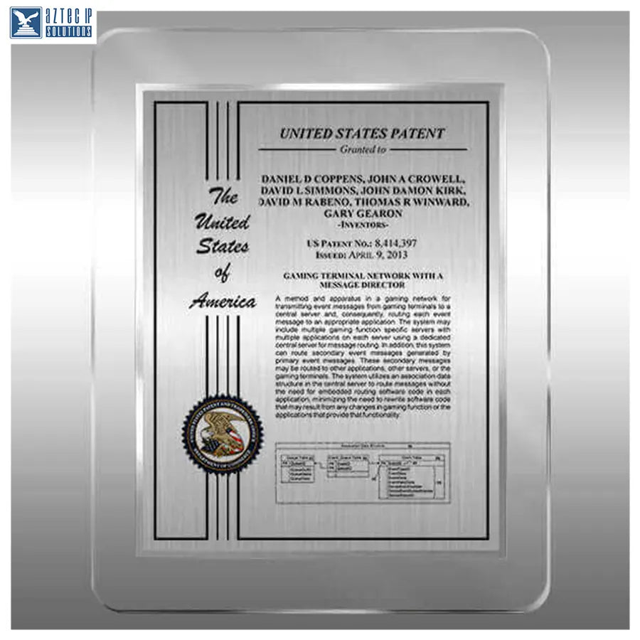 Layout 2 | Patent Certificate - floating wall display