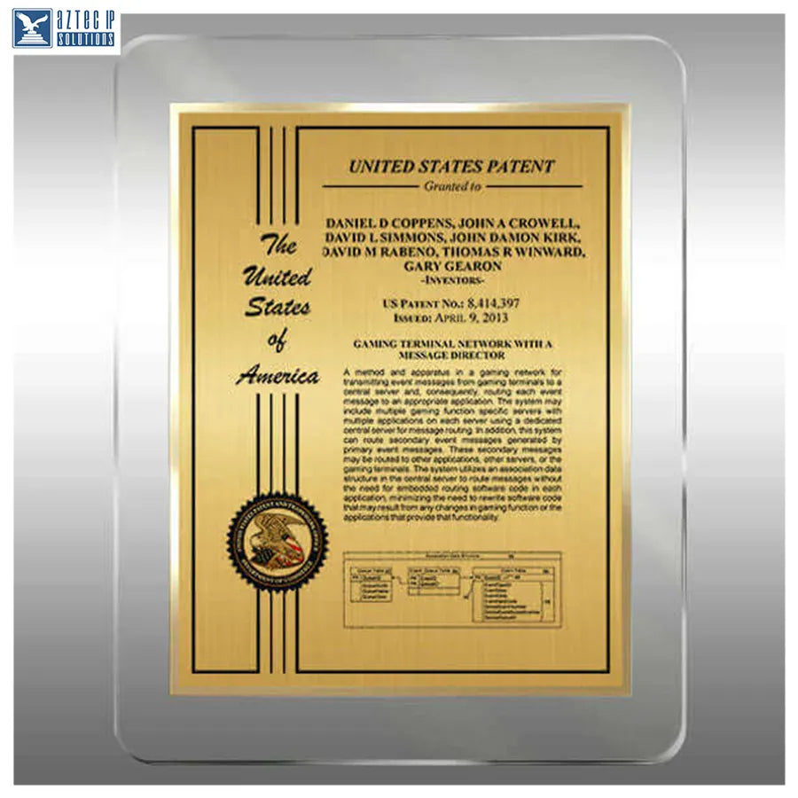 Layout 2 | Patent Certificate - floating wall display