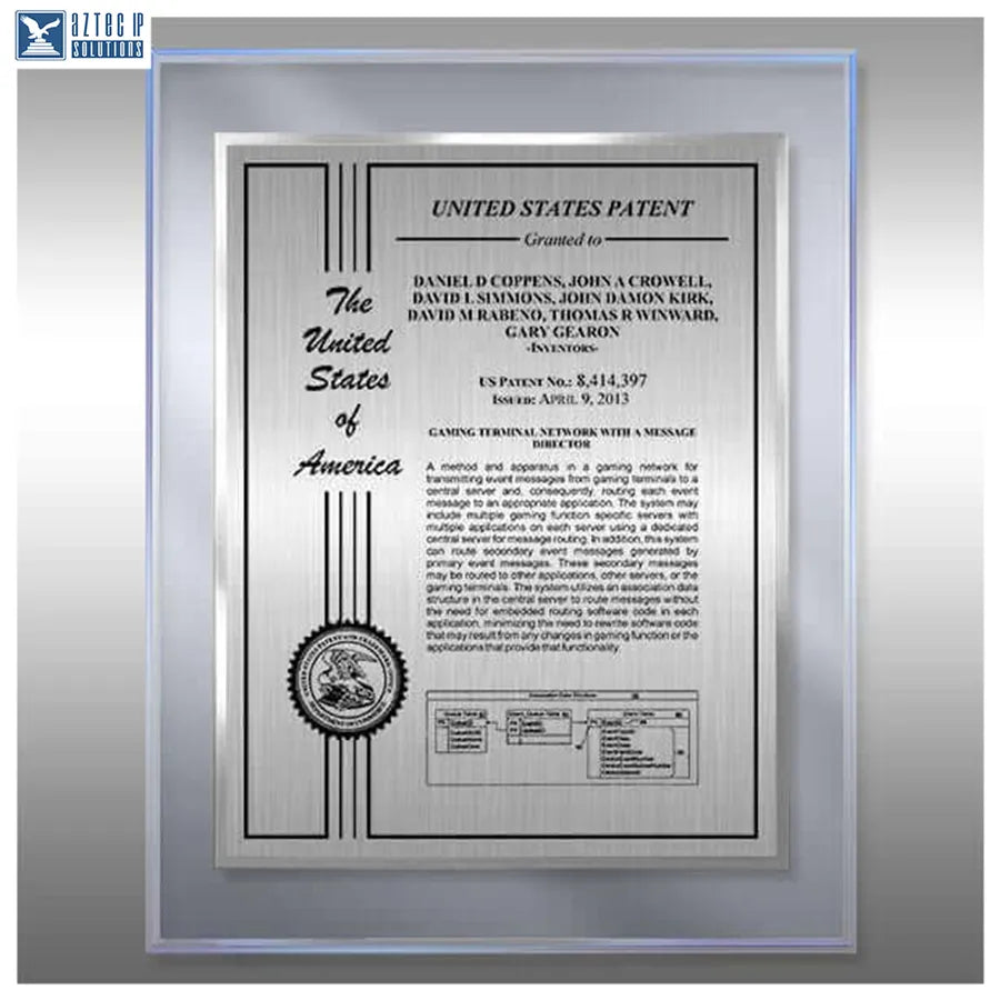 Layout 2 | Patent Certificate - floating wall display