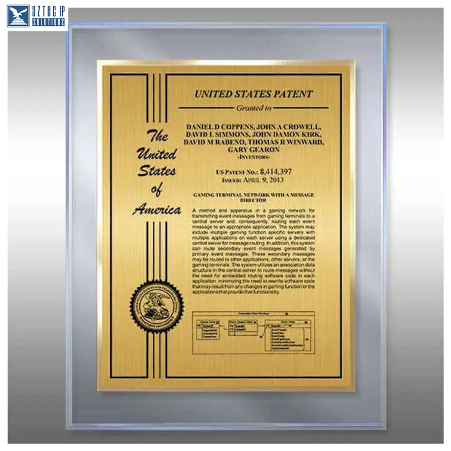Layout 2 | Patent Certificate - floating wall display