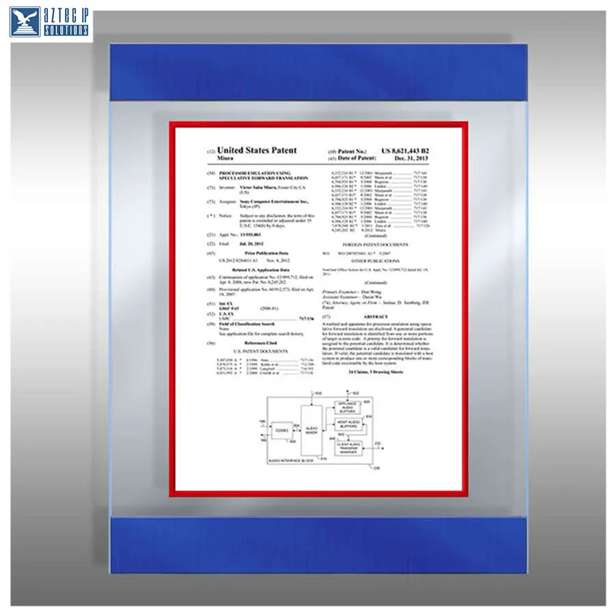 Patent plaque