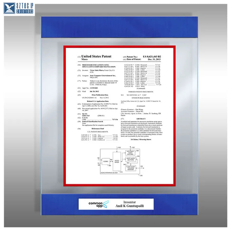 Ice Blue Lucite® plaque