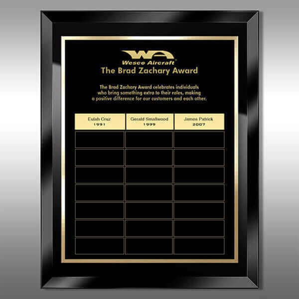 Perpetual Plaque - Glass Black BG-PP-BB24