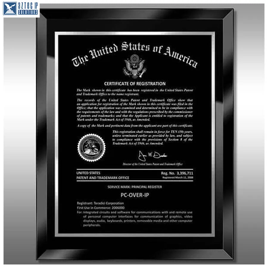 Black glass trademark