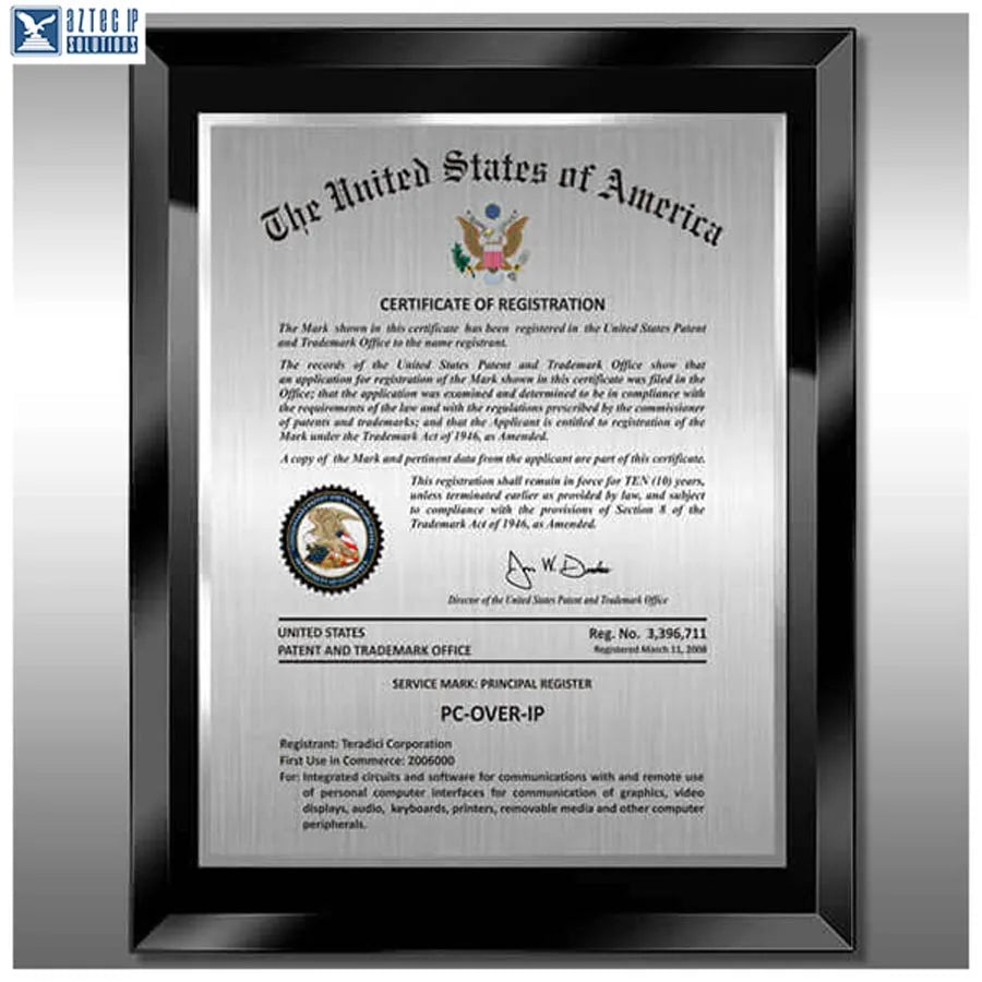 Glass Trademark Plaques