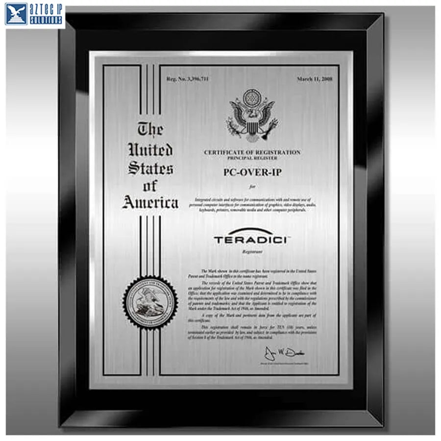 Glass Trademark Plaques