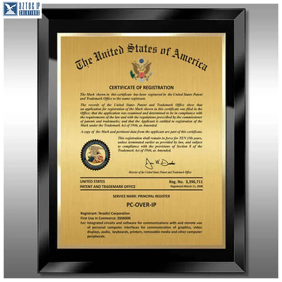 Glass Trademark Plaques
