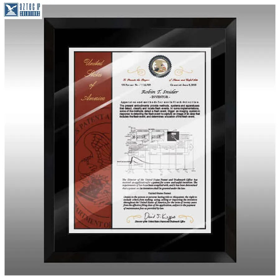 Layout 4 | 10 Millions Patent - Black glass plaque