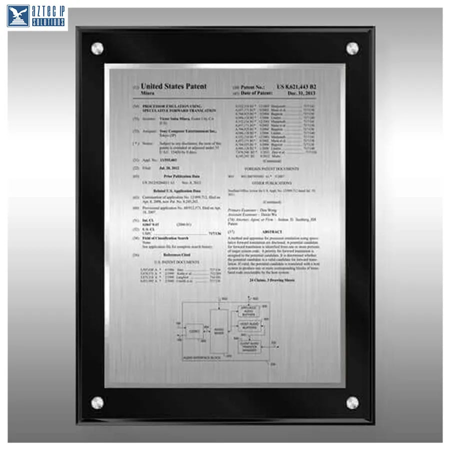 Layout 1 | Patent Front Page - BlackLucite® patent plaque