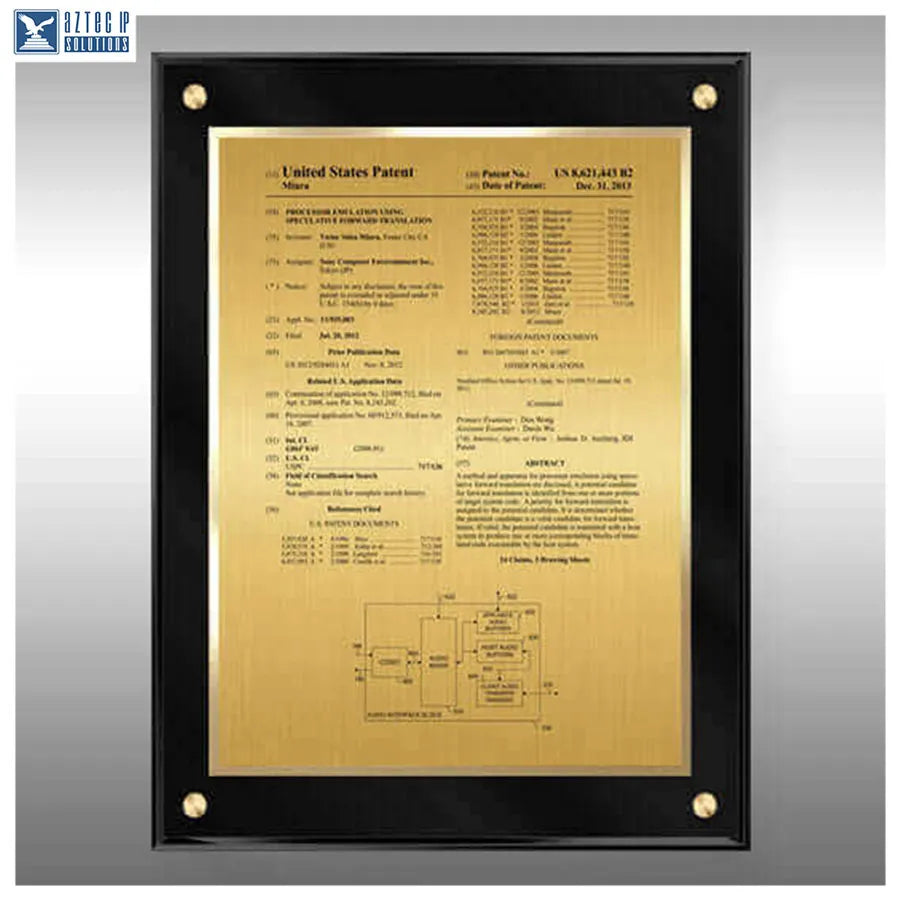 Layout 1 | Patent Front Page - BlackLucite® patent plaque
