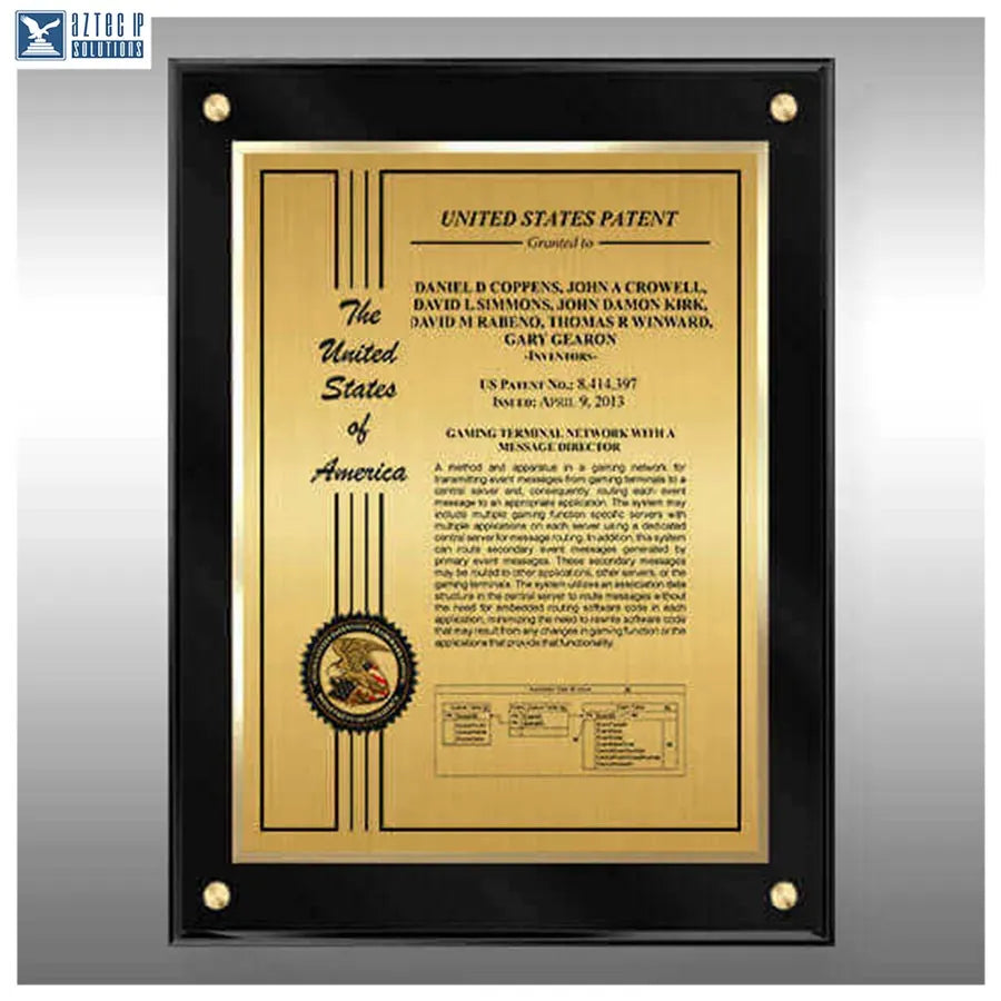 Layout 2 | Patent Certificate - Floating wall plaque