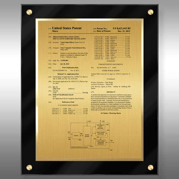  BK1-EZ15 Gold-Front Patent